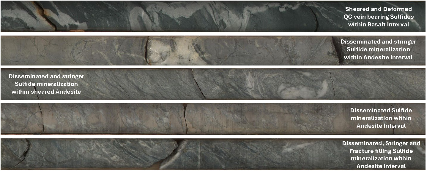 Figure 3 - The longest mineralized section along drillhole N2-25-006.