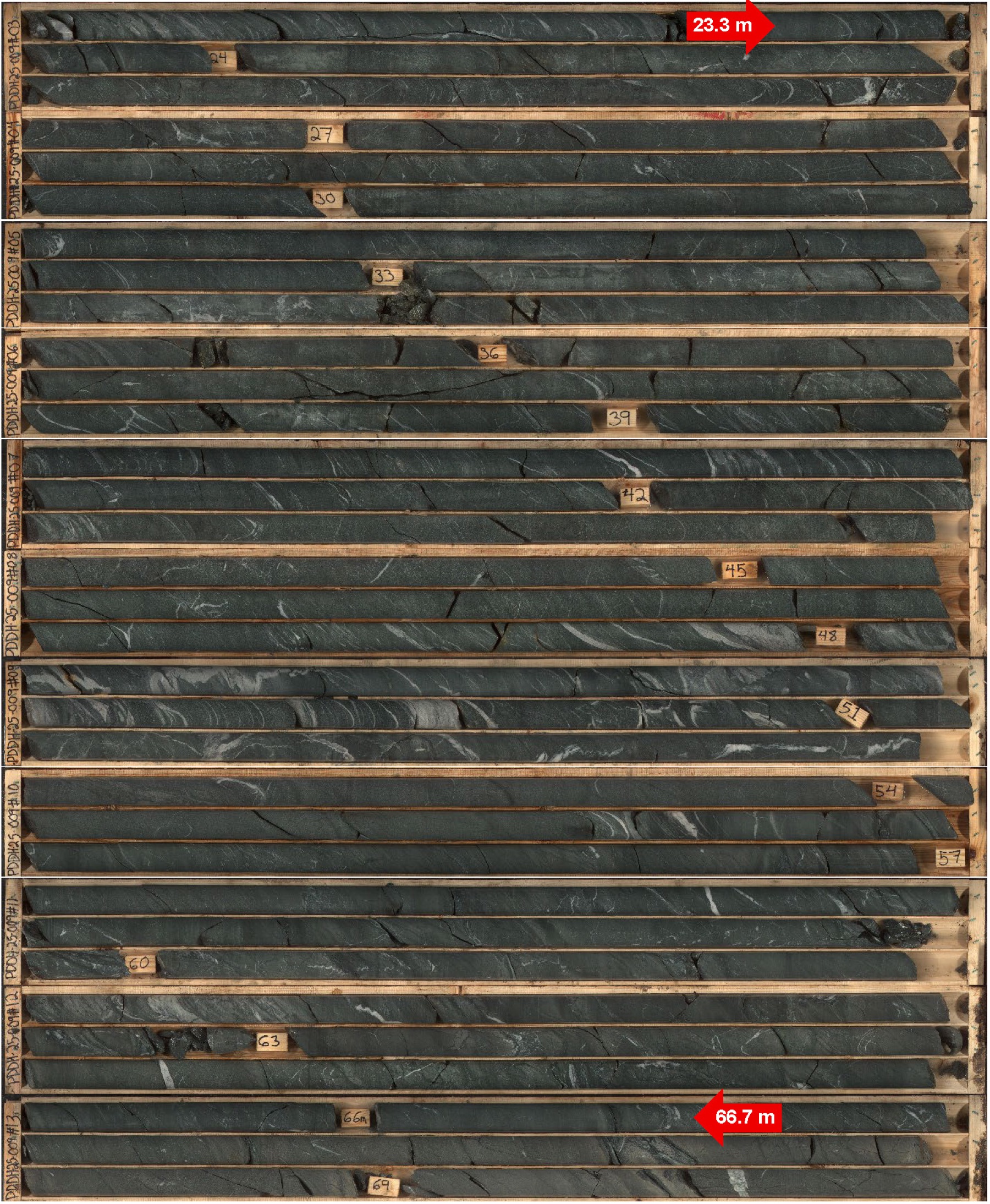 Figure 4 - Forms of mineralization intercepted along drillhole N2-25-009.